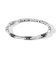 Bracciale Comete Uomo BAMBOO in Acciaio Diamante 0.01 Ct UBR 1115 COMETE - UBR 1115 COMETE